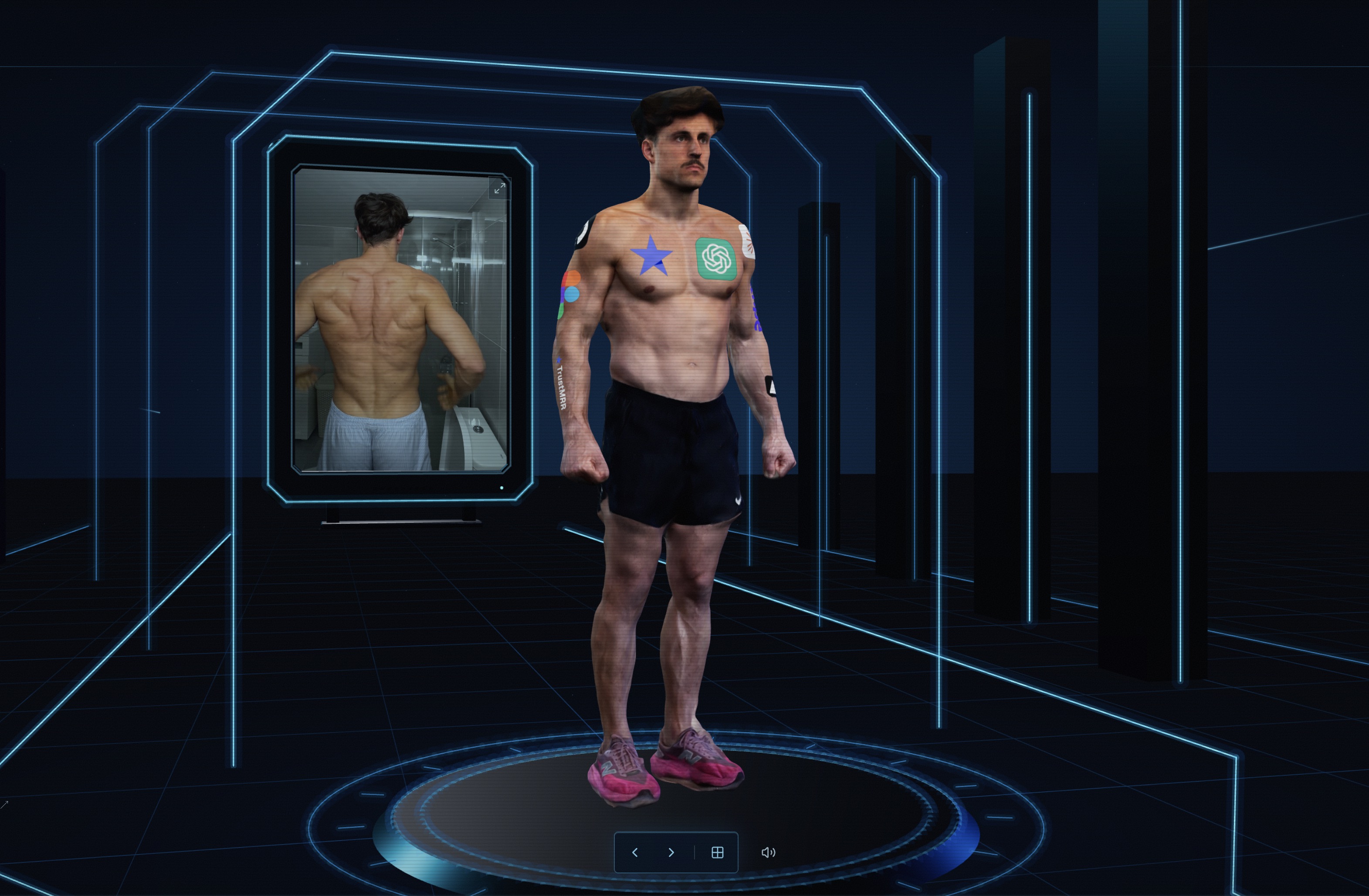 Marc’s HYROX body advertising model on his campaign website.