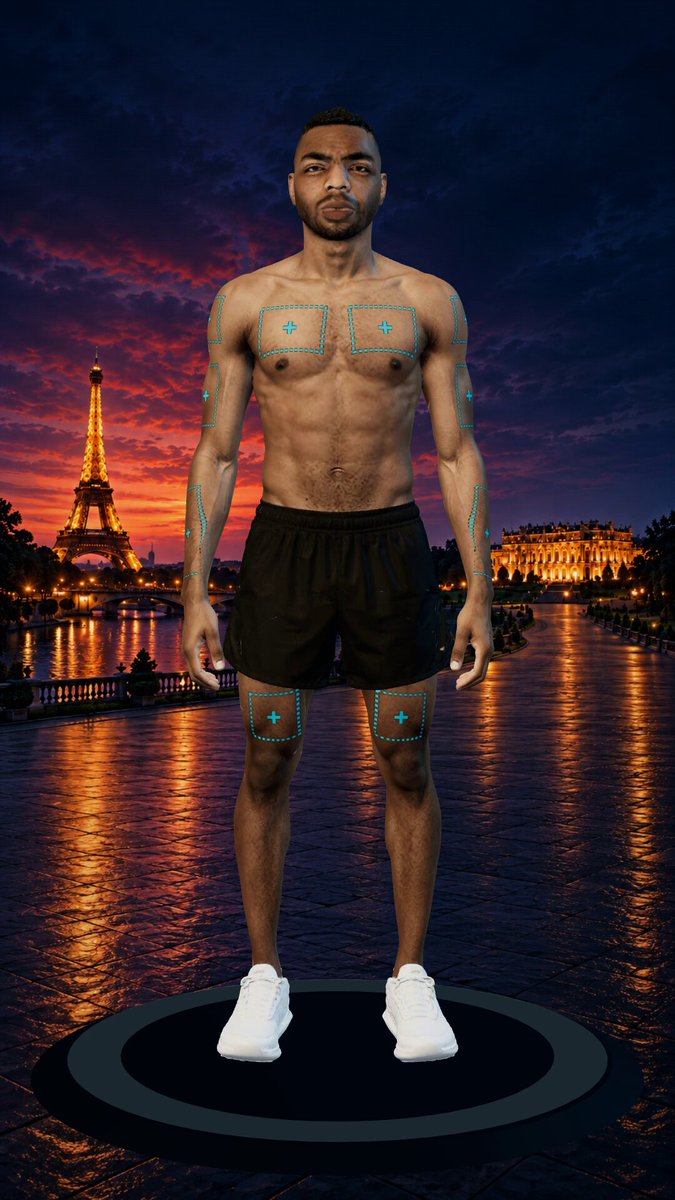 Race-day body advertising model from Sabli’s launch video.