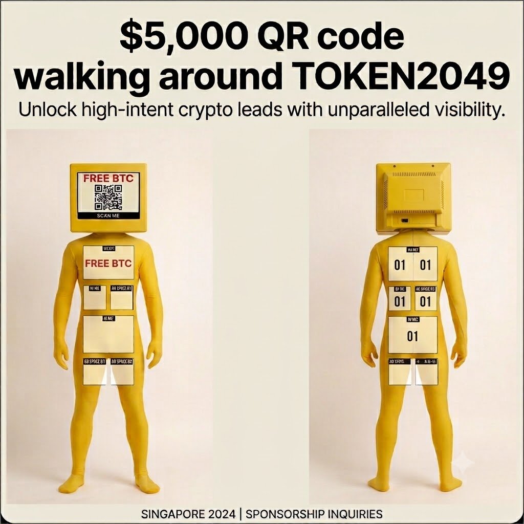 A box-head costume at TOKEN2049. Image from the creator’s campaign post.